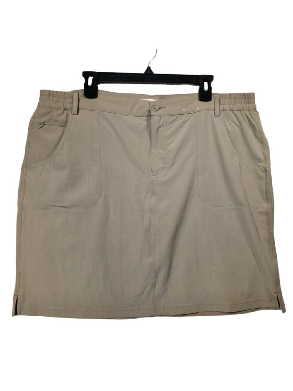Tilley Womens XXL Khaki Golf Skort Stretch Shorts Hiking Travel Pockets